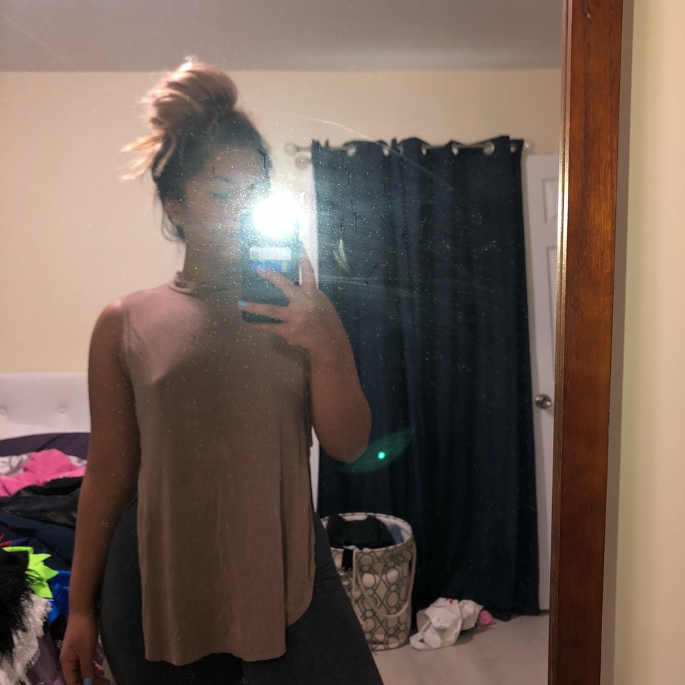 Open Back Mock Neck Top
